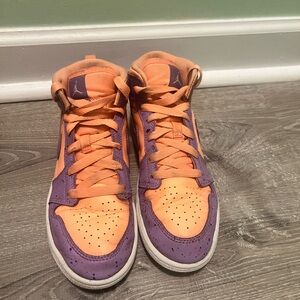 Nike Kids' Orange and Purple Sneakers